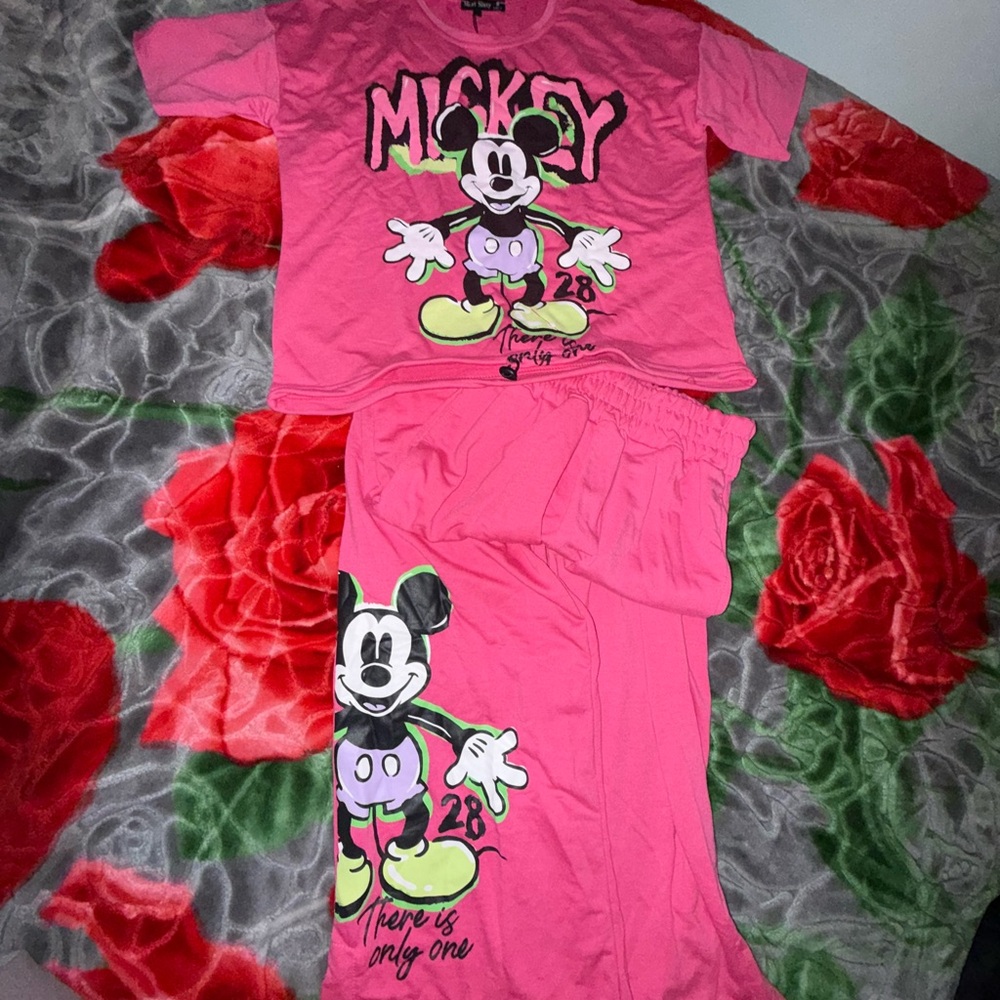 Mickey Mouse Pink Kids Pajamas
